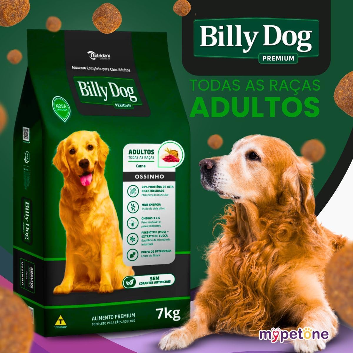 Ração Billy Dog Ossinho 7kg