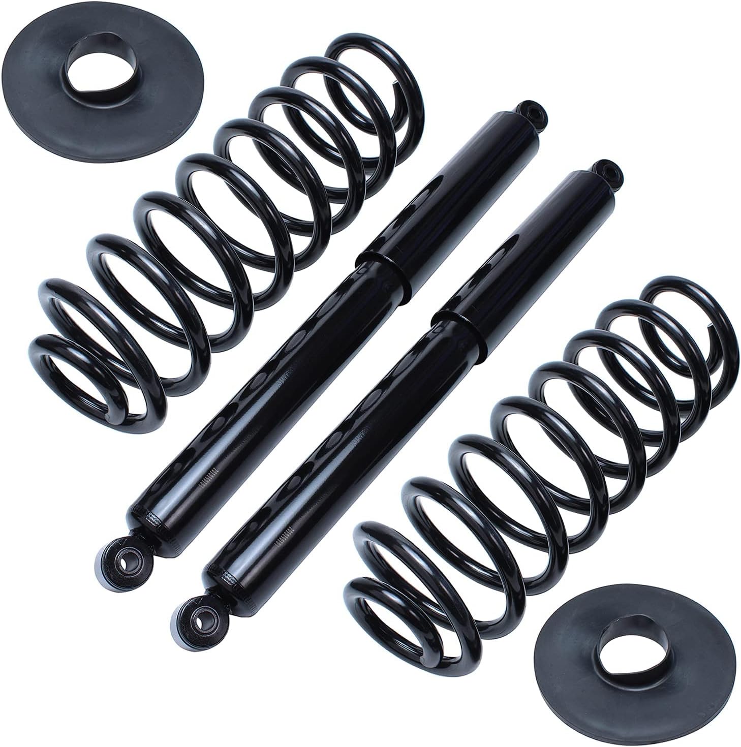Detroit Axle - AWD 2pc Rear Struts for 97-02 Ford Expedition Lincoln Navigator, 2 Struts & Coil Spring Assembly 1997 1998 1999 2000 2001 2002 Replacement Quick Install Ready Struts Shocks