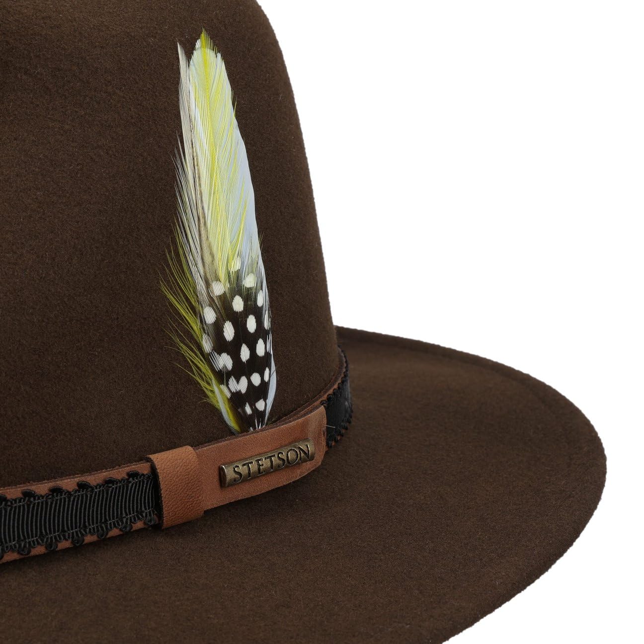 Stetson Kapelusz Filcowy Valrico VitaFeltMężczyźni - Made in USA meski outdoorowy e z filcu welnianego paskiem skórzanym wiosna-lato jesień-zima