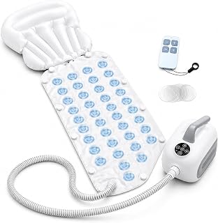 Bath Spa Massage Mat with Heating & Inflatable Pillow,6 Gear Adjustment