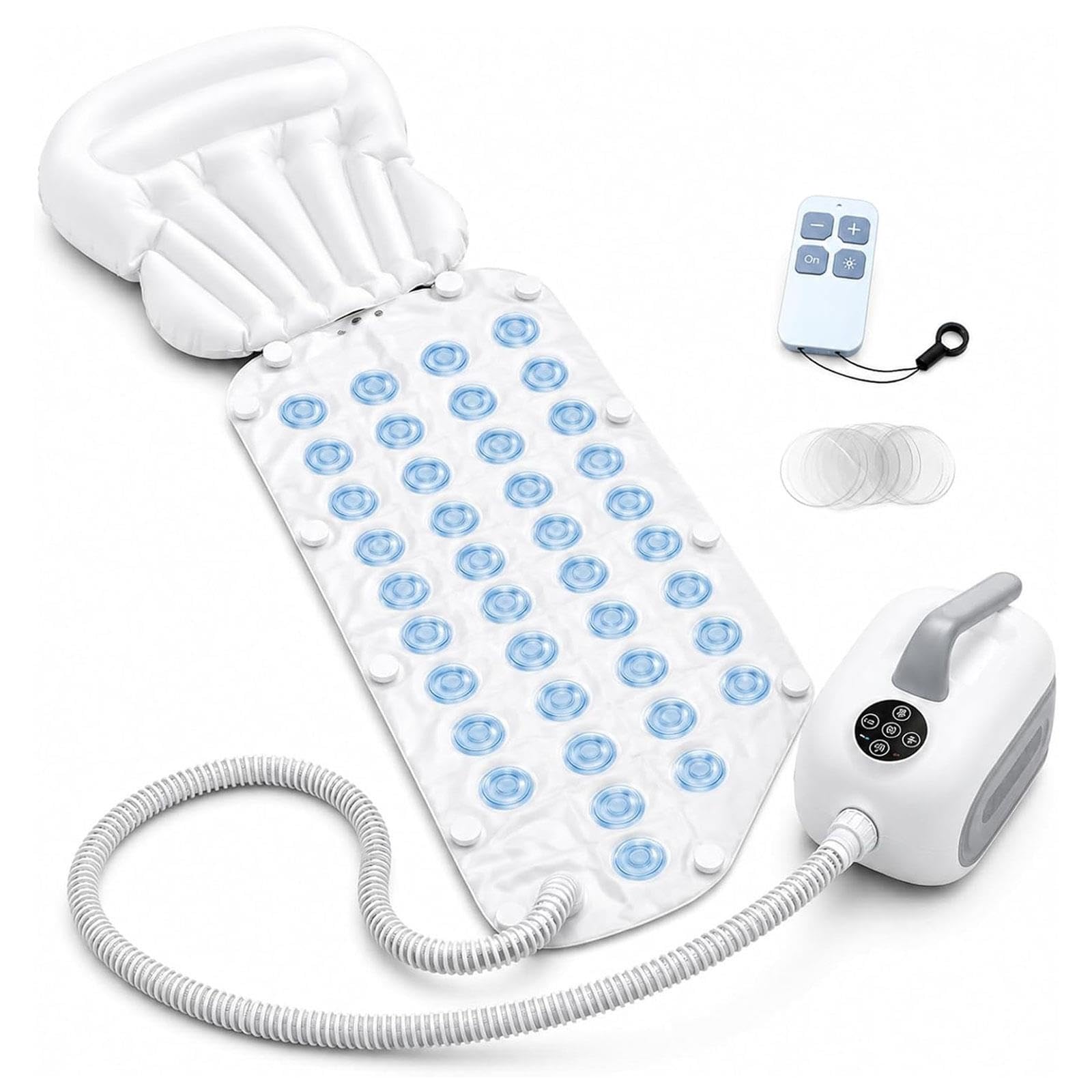 Estera Masaje SPA baño calefacción y Almohada Inflable,Ajuste 6 velocidades