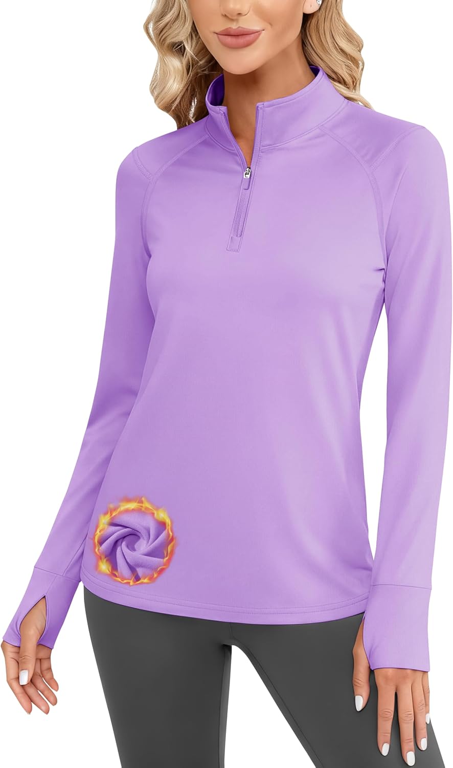 Cavva Women’s Thermal Quarter Zip Pullover Athletic Long Sleeve Tee Cavva Women’s Thermal Quarter Zip Pullover Athletic Long Sleeve Tee