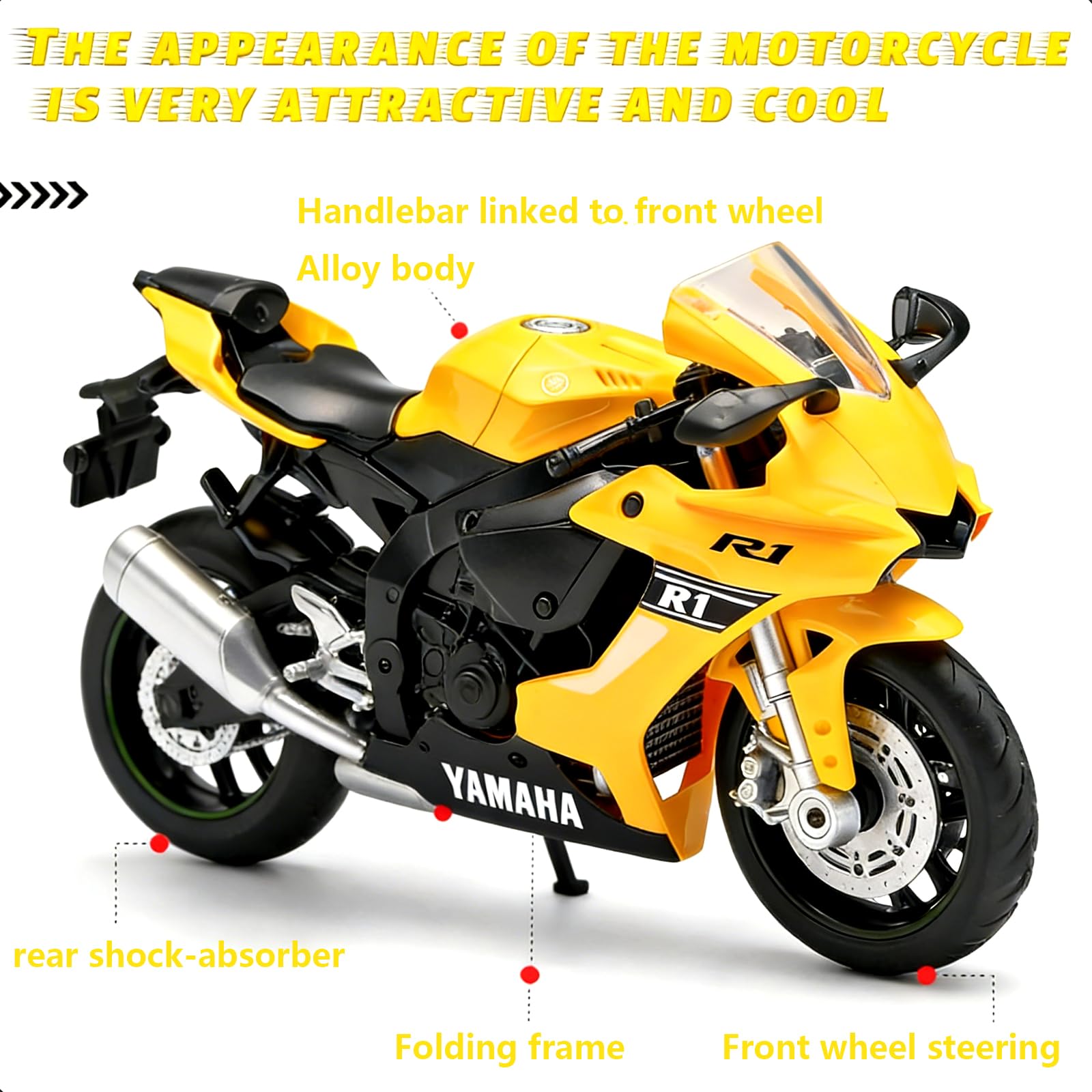 Moto Giocattolo, Motorcycle Model Innovative Simulation Motorcycle Model Simulazione Moto Giocattolo con Movimento, Ragazzi E Ragazze, Regalo Per Feste Di Compleanno