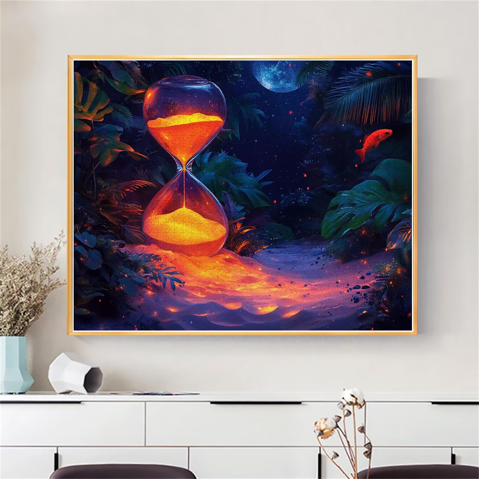 Sanduhr Puzzle für Erwachsene Kinder Anspruchsvoll 5000 Teile Impossible Klassische Puzzles Schwer Abstrakt ab 8 9 10 Jahre Mädchen Jungen Jigsaw Kunst Educa, für Dekoration Geschenke 105x156cm t-867