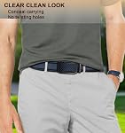 KEMISANT Mens Ratchet Belt 2 Units,Sliding Belt For Gift Mens Dress Casual 1 3/8",Size Adjustable