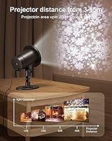 Vista 2 de Proyector de luces de Navidad al aire libre, luces LED impermeables de copo de nieve para exteriores, efecto de nieve dinámica de nieve, iluminación