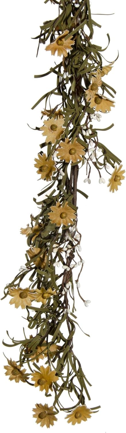 CWI Gifts Daisy and Pip Garland, 4-Feet, Tea Stain