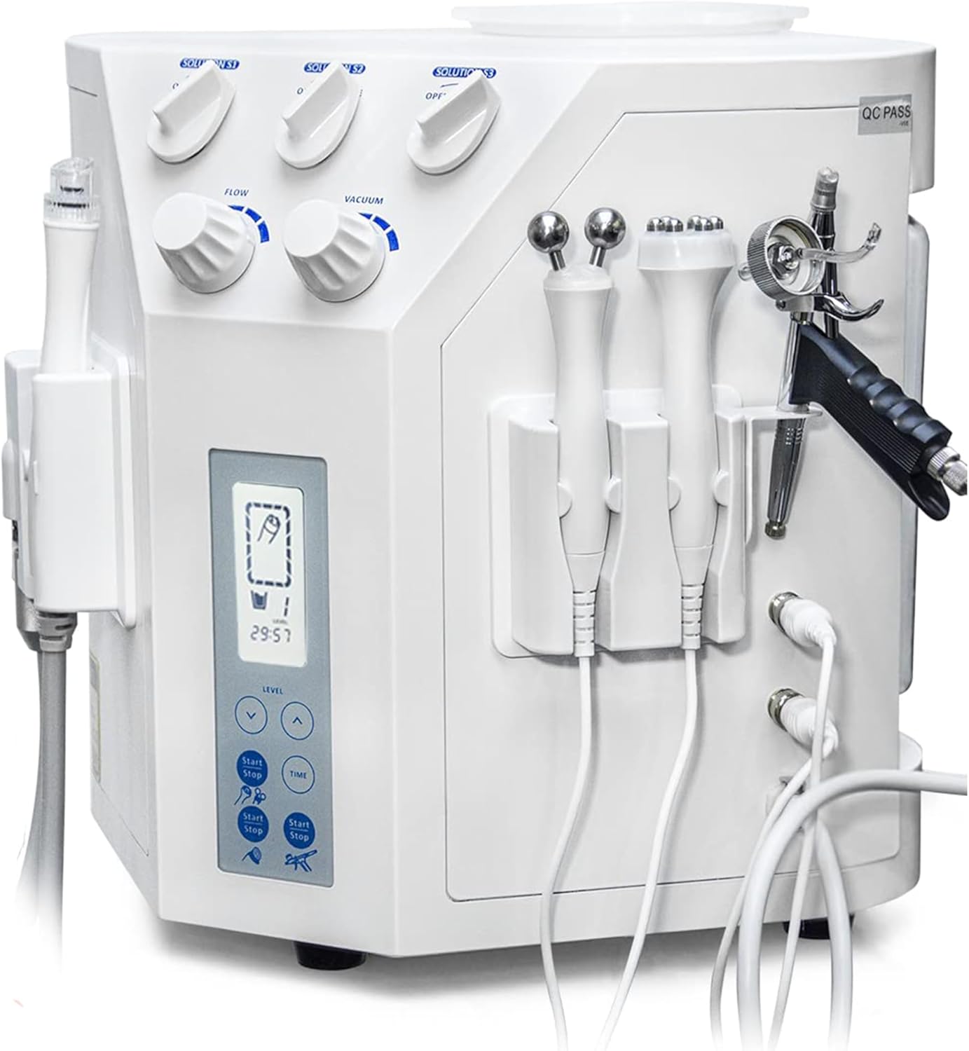 4-in-1 Hydro Facial Machine with Ionophoresis & Electroporation, for Deep Pore Cleansing, Blackhead Removal and Boosting Serum Absorption – At Home Facial Spa Device