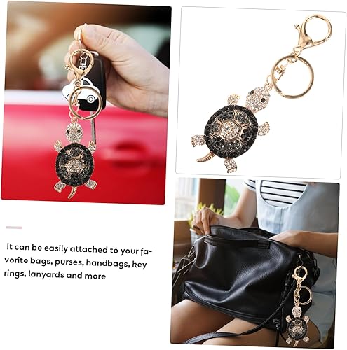 Miniatura 2 de CALLARON 2pcs Diamond Turtle Pendant Turtle Charm Key Hanging Prop Animal Keychain Pendant Rhinestone Key Chains