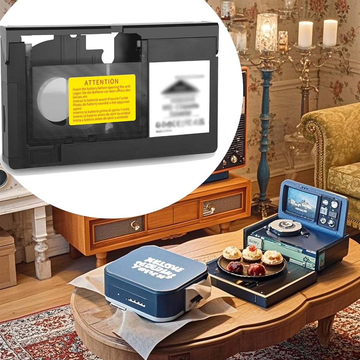 Convertidor de VHS a digital, adaptador de casete VHS-C, para videograbadoras estándar y flujos de trabajo de digitalización