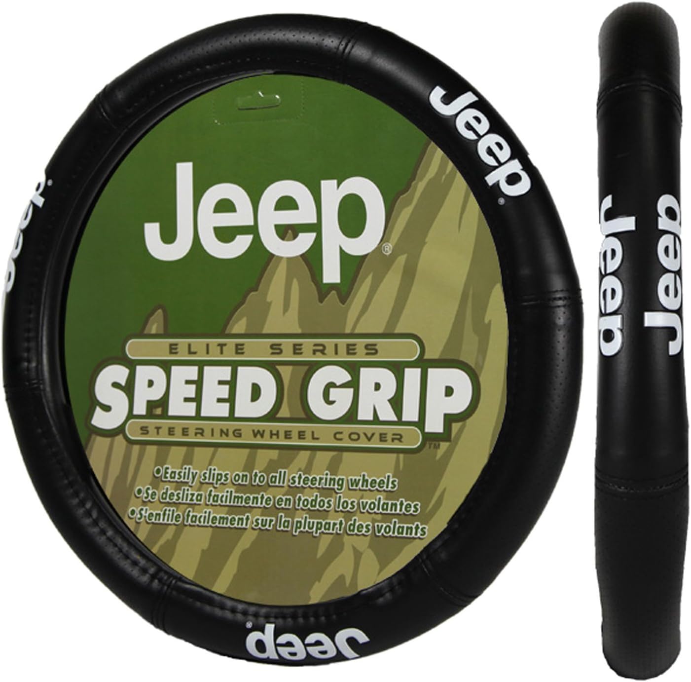Durable Plasticolor Jeep Elite Speed Grip Steering Wheel Cover