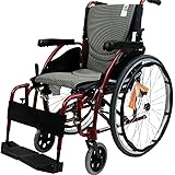 Karman+Healthcare+S-Ergo125F18RS+S-Ergo+125+18+in.+seat+Ergonomic+Wheelchair+with+Flip-Back+Armrest+and+Swing+Away+Footrest+in+Red
