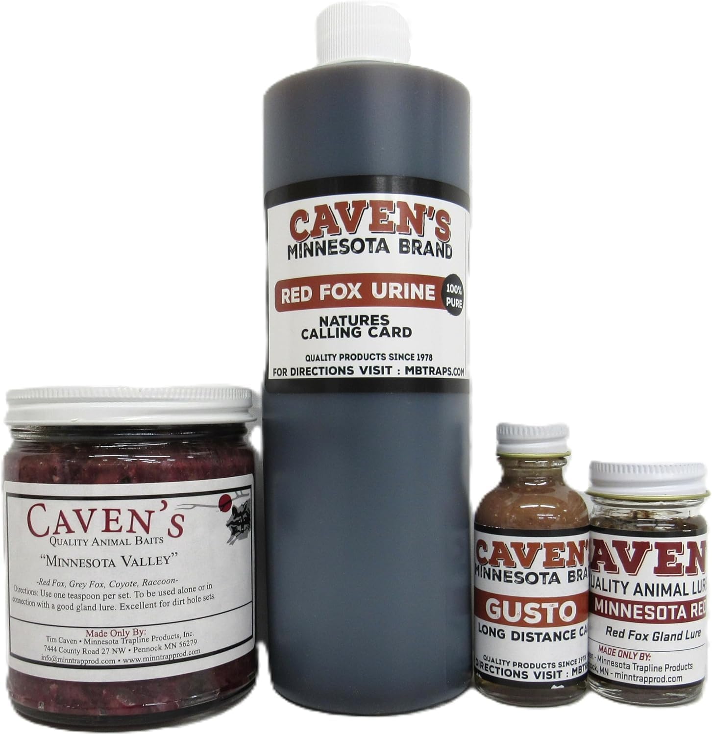 Cavens Minnesota Brand Professional Red Fox Trapping Bait and Lure Kit K-10