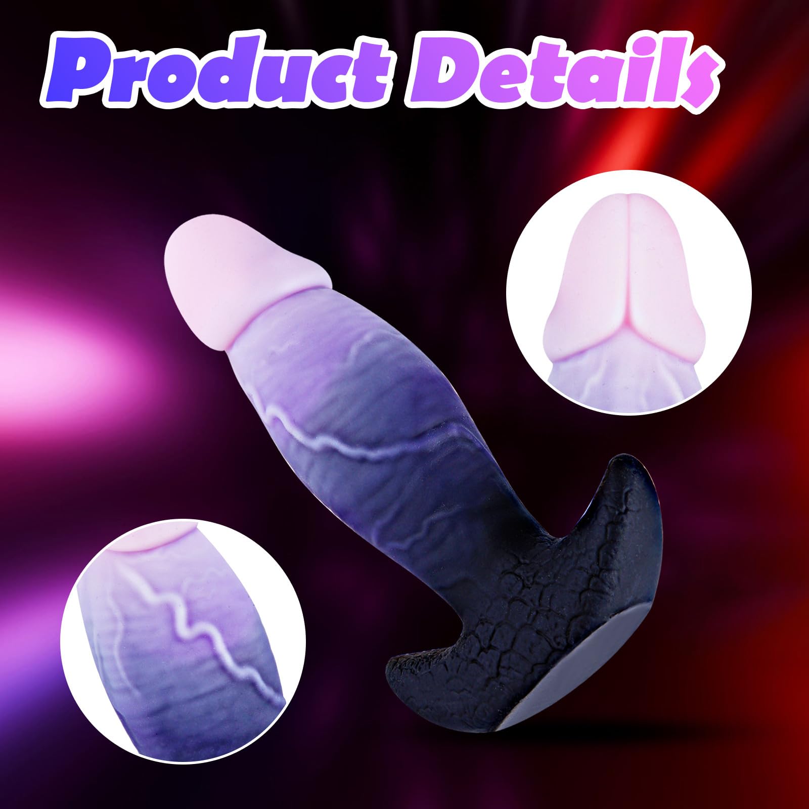 7" Soft Silicone Realistic Large Thick Dildo Butt Plug, Wearable Fantasy onster XL Anal Plug for Advanced, Realistic Thick Anal Trainer, Lifelike Glans Monster Horse Dildo Sex Toys for Men Women