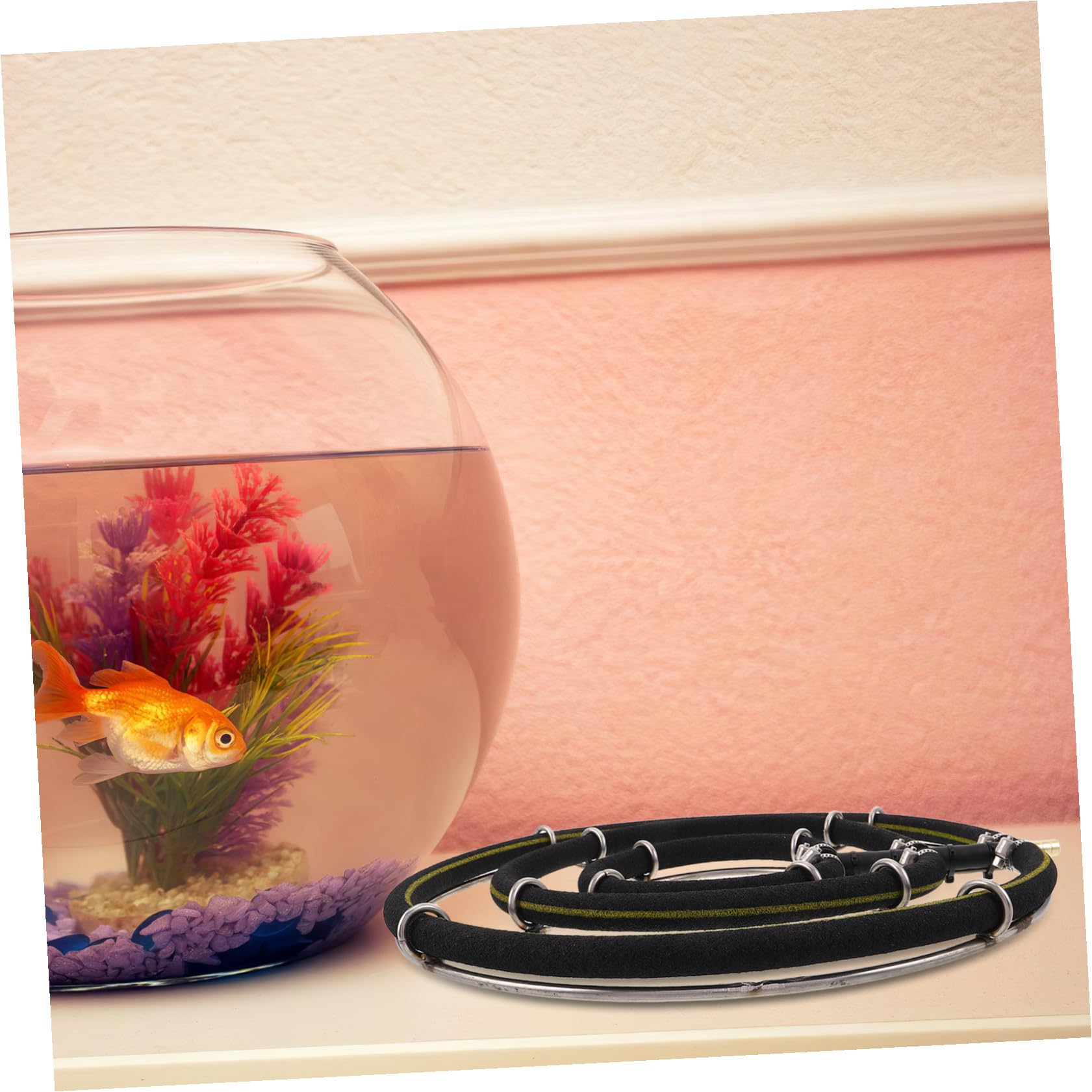 Hemobllo Anillo para Oxigenación Mejorada para Acuario Difusor de Burbujas de Oxígeno de 35cm en Acero Inoxidable 3 Aros, Liberación Fina de Burbujas en Acuarios Familiares y Granjas