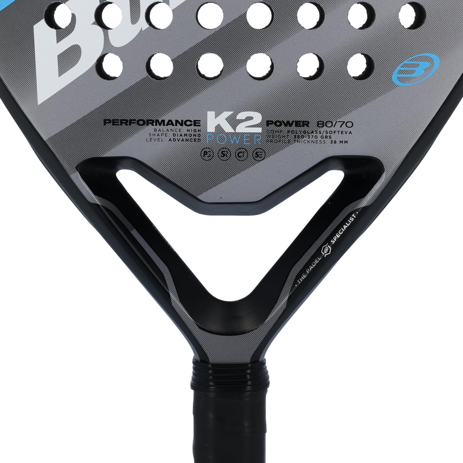 Raquette Padel BULLPADEL K2 Power 24 - Multicolore Homme