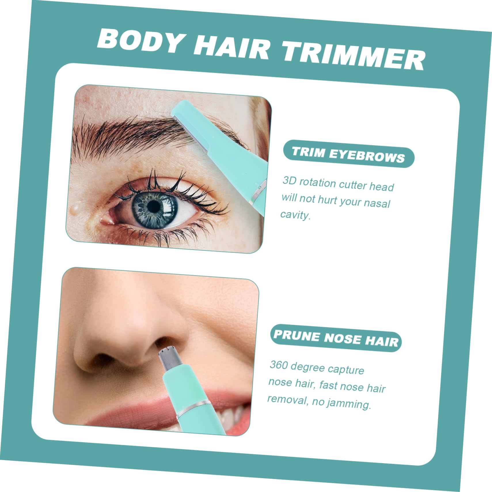 BESTYASH Eyebrow Hair Remover Electric Trimmer Body Hair Removing Machine for Facial Leg and Neck Use Multipurpose Design with Rotating Cutter Head Construction