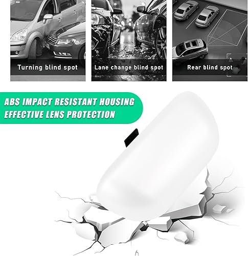 Miniatura 10 de Ziciner Espejo de punto ciego para automóvil, espejo auxiliar convexo de gran angular de rotación de 360, espejo retrovisor lateral ajustable para