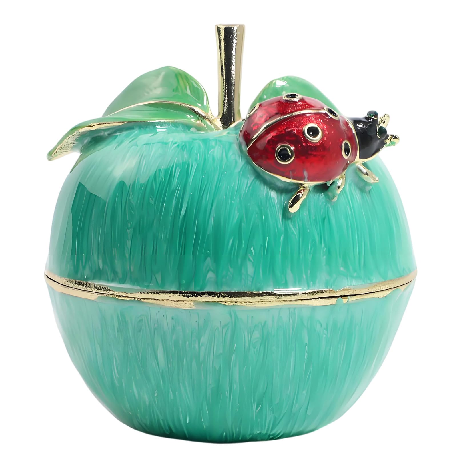 Kaeltsyn Jewelry Box for Earrings and Bracelets, Fruit Shaped Decorative Metal Trinket Box for Vanity Storage and Jewelry Presentation Fruit Trinket Holder Decorative Case Earring Pendant Storage