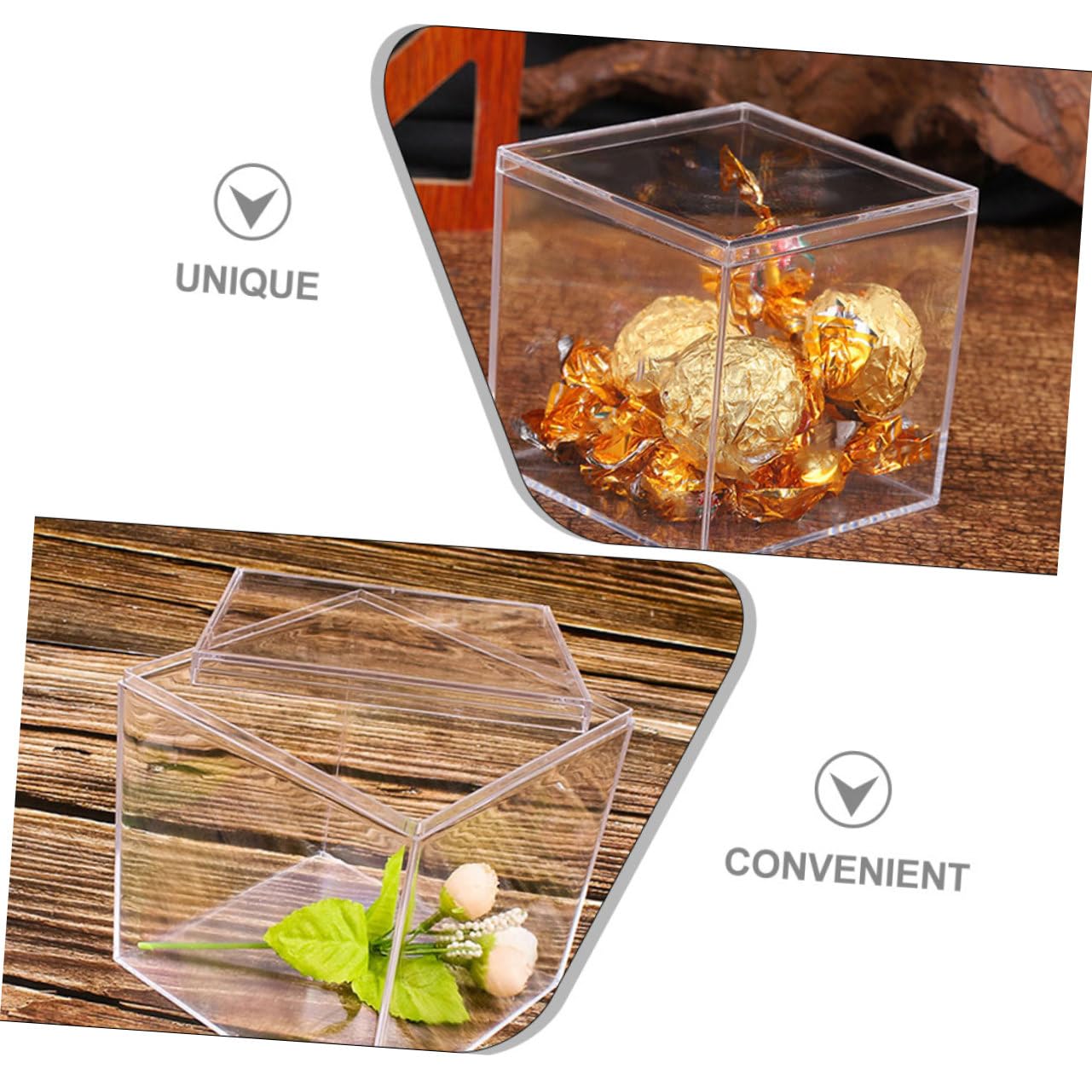 OSALADI 10 pezzi Scatola Trasparente con Contenitore per Dolci Gioielli e Regali Scatole Immagazzinaggio e Confezione per Candy Holder