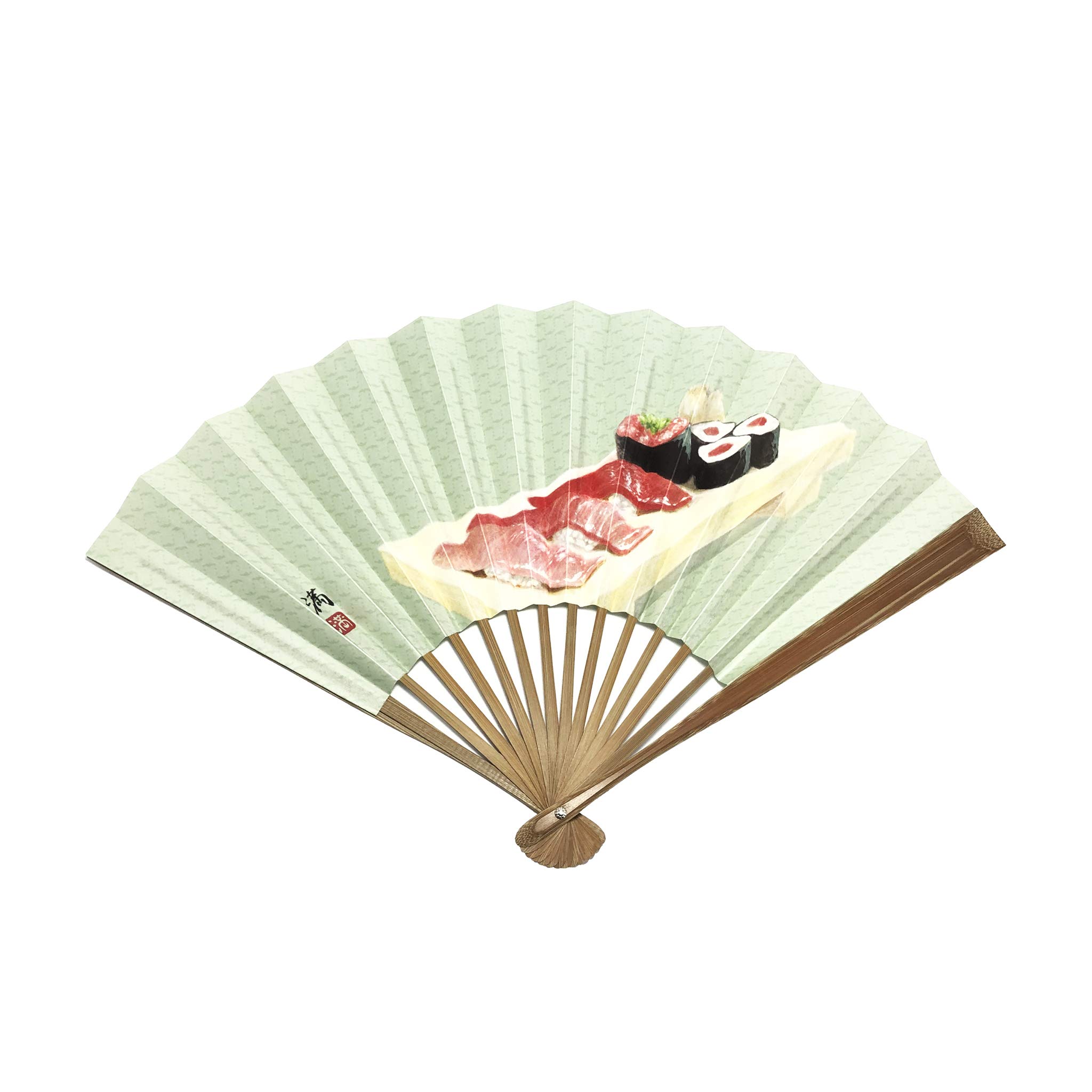 Amazon.co.jp: 玉川 扇子 [ 食扇 寿司 - sushi -] メンズ扇子 