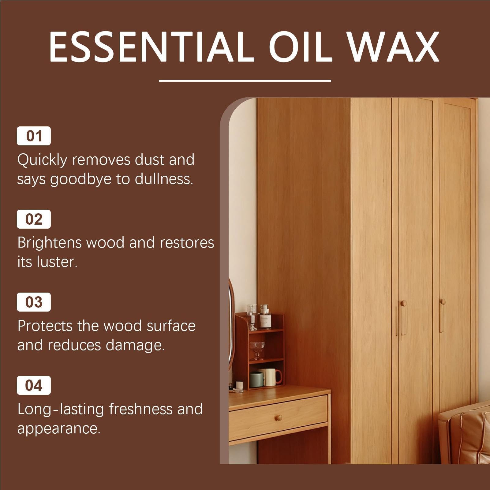 Limpiador de madera - reparadora 120 ml, potenciador de brillo | Líquido orgánico, versátil pulido de mantenimiento de madera para renovación del hogar, tablero de apartamento interior, mesa de