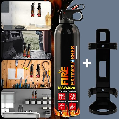 Miniatura 7 de Extintor de incendios para automóvil con soporte, extintor de incendios para el hogar, pequeño A B C K, extintor de incendios a base de agua para