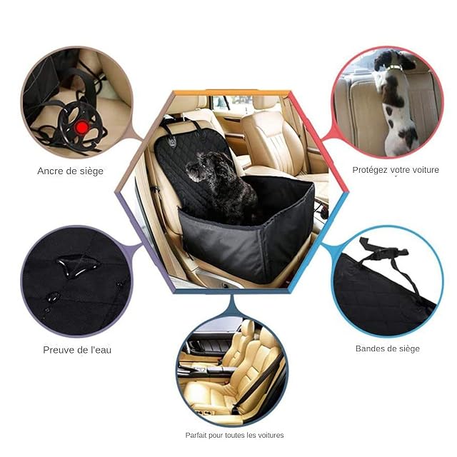 Foto 5 de 8 de syayw Asiento de Coche para Perros, Asiento de Coche para Mascotas