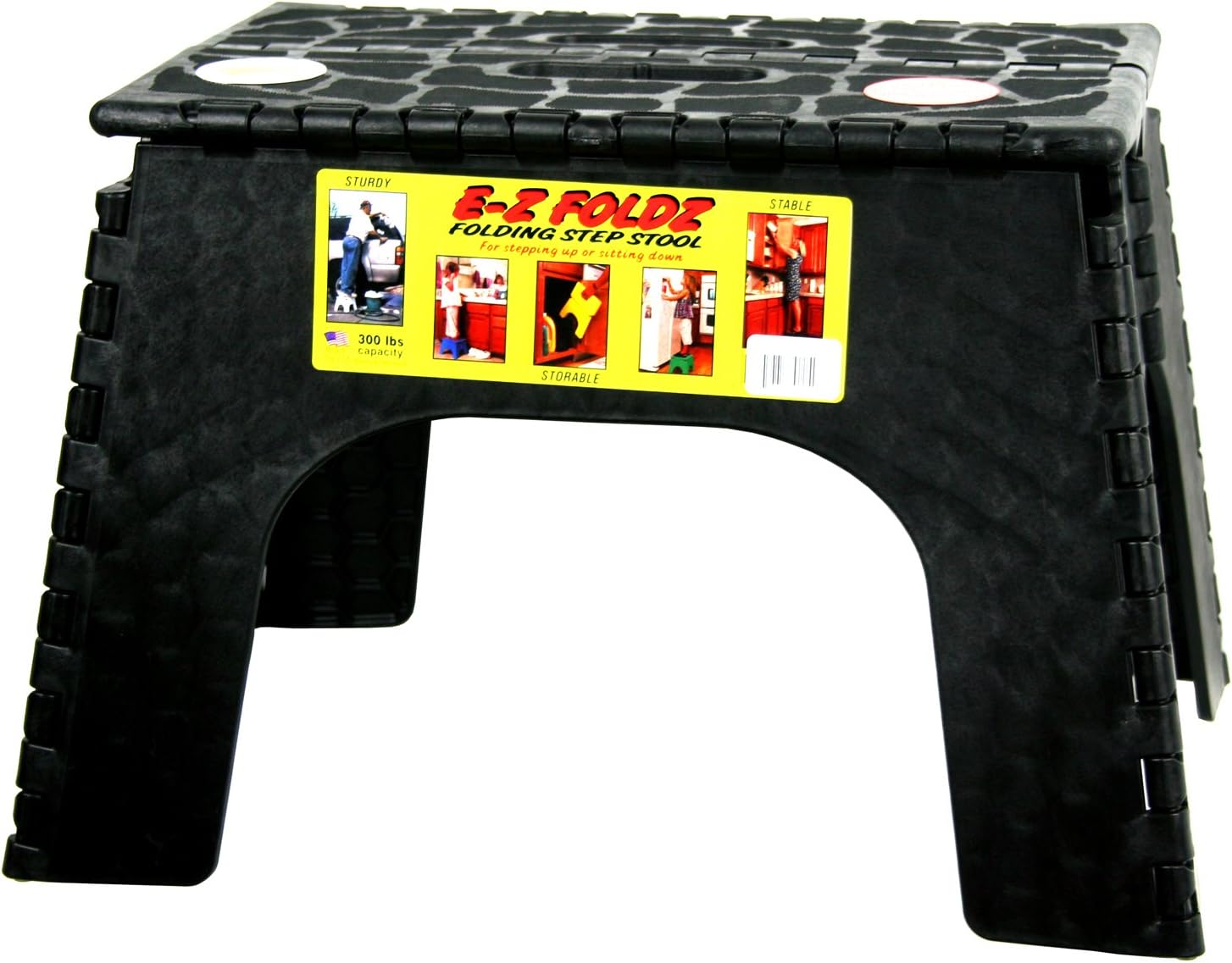 104-6BK Black 12" EZ Foldz Step Stool