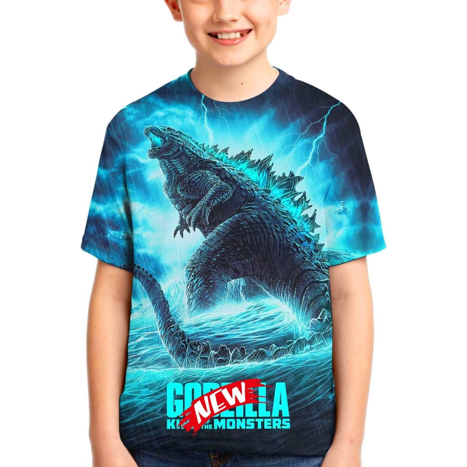 Boys Shirts Kids Monster T-Shirts Short Sleeve 3D Printed Cosplay Shirt Girls 2-XL