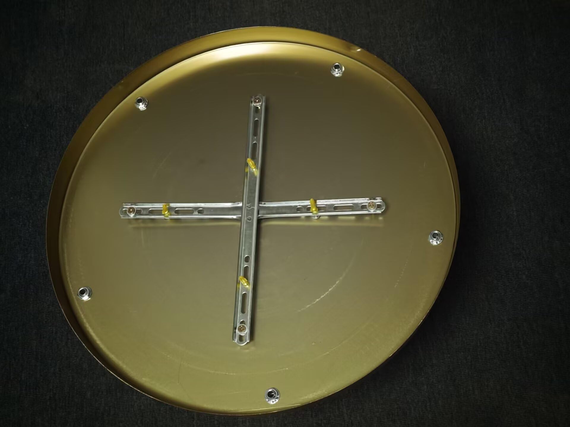 3 Loch Baldachin Lampen Gold, 35cm Rund Deckenbaldachin, Metall Lampenabdeckung, Kabelabdeckung Deckenrosette Decke Lampenschirm, Deckendose Lampenbaldachin Kit für Hängeleuchte Deckenleuchte