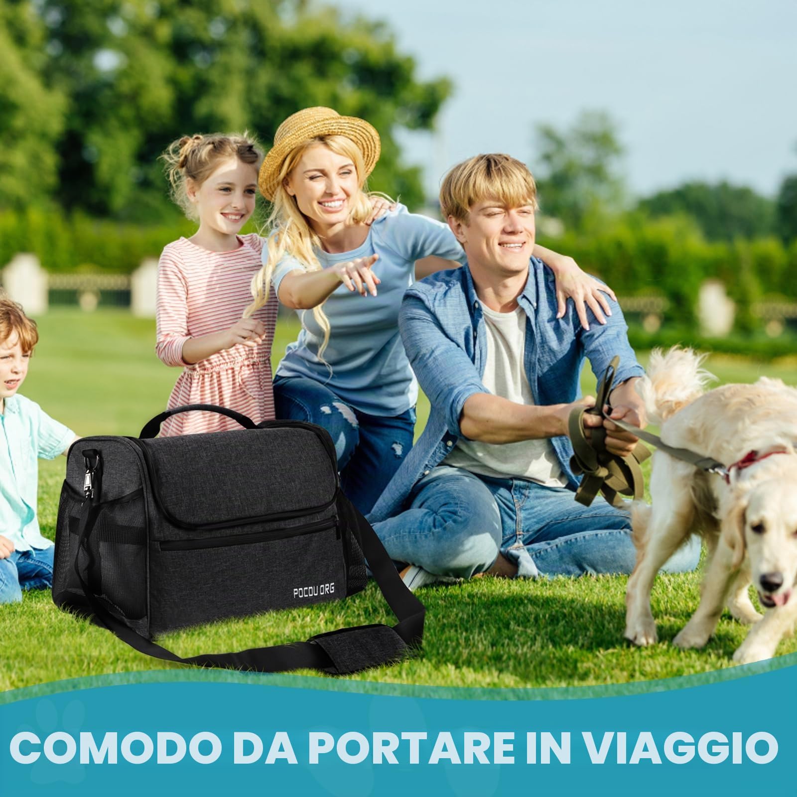 Borsa Organizzatore per Forniture da Viaggio/Toelettatura per Animali Domestici - Compatibile con Aspirapolvere per Toelettatura Cani Oneisall/Neabot, Grande Capacità - Solo Borsa (Nero)