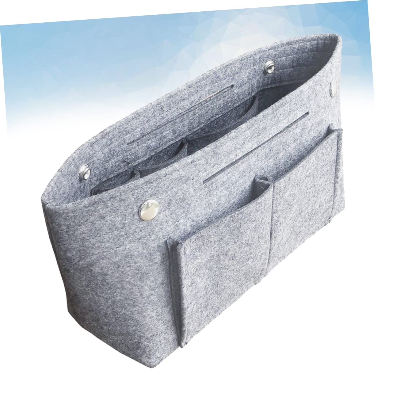 Trousse de Toilette Paquet de Rangement Compact Portable en Tissu Feutre Grosse Capacité Poignée pour Cosmétiques, pour Vacances et Salle de Sport