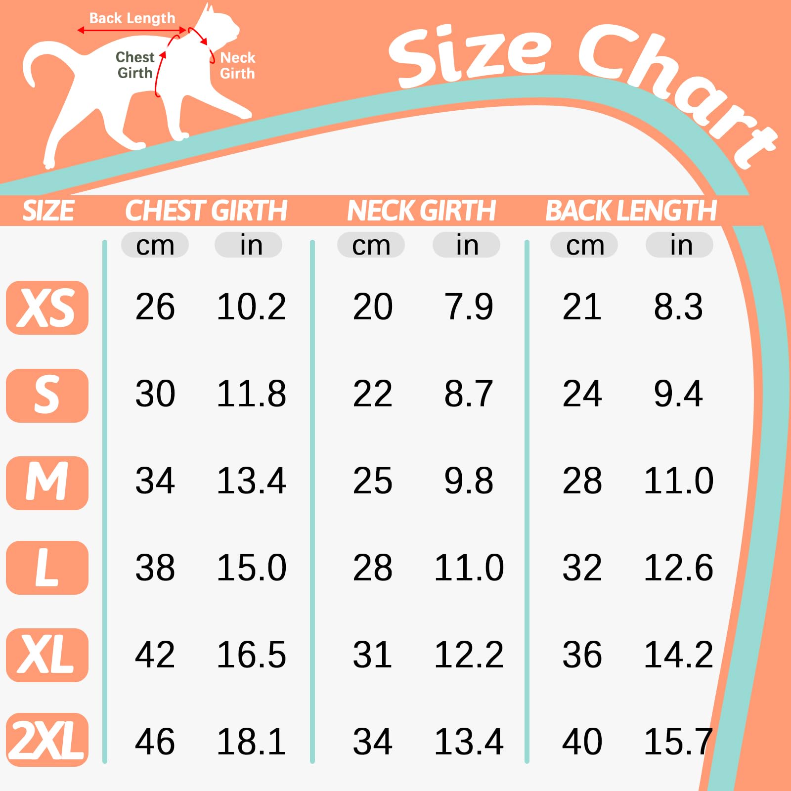 Cat Clothes, Body Suit to Stop Licking Thermal Cat Coats and Body Warmers Soft Touch Thick Surgery Recovery Suit Prevent Scratching(Orange, M) — view 2
