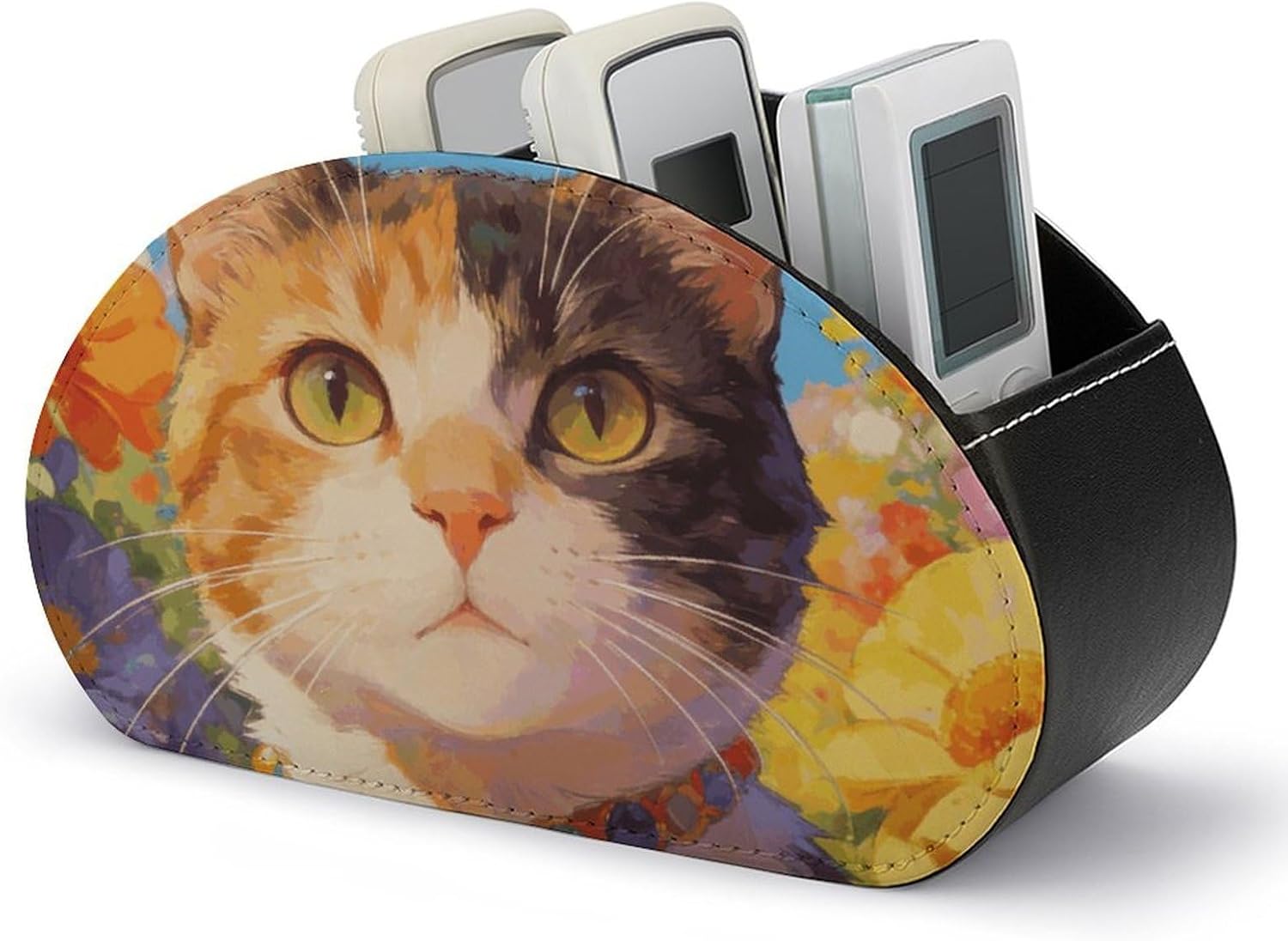 Remote Control Holder Remote Caddy Organizer Cat Pattern
