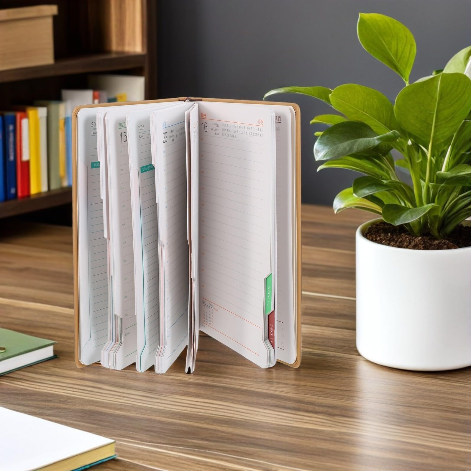 PLAFOPE Kalender Notizbuch Wochen und Monatsplaner Terminplaner mit Gewohnheitstracker Organisatorbuch Tragbar für Reisen Schule und Büro