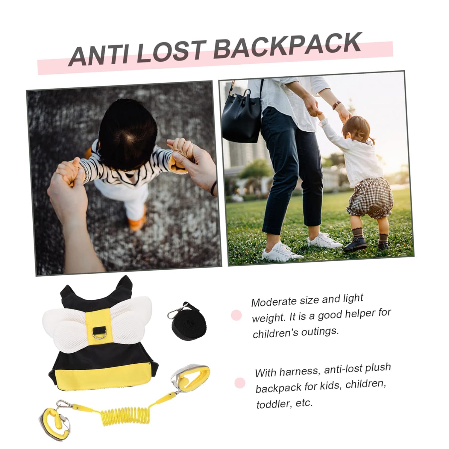 ORFOFE Safety Harness Leash Lost Traction Rope Backpack for Toddlers Boys and Girls Leash