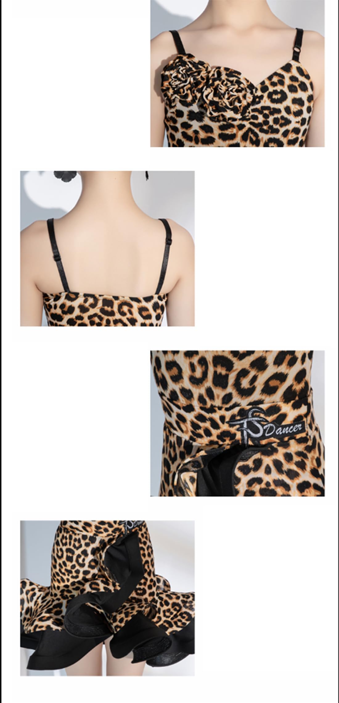 OTMYIGO Vestito da Ballo Latino da Bambina, 2 Pezzi, Completo da Ballo da Sala, Canotta, Abito da Competizione per Salsa Moderna