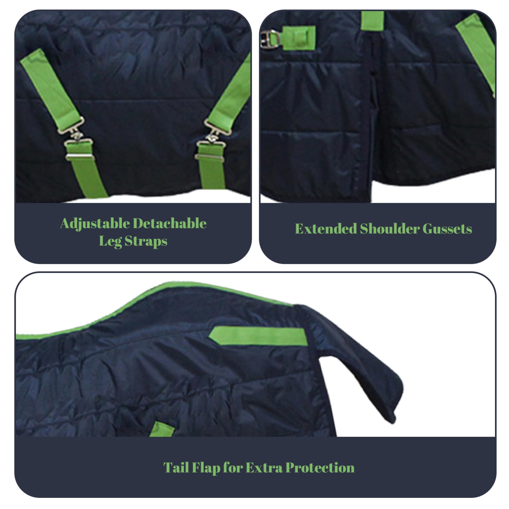 Jorzer Manta de Invierno para Caballos de 39 Pulgadas, Impermeable, Resistente al Viento y cálida, Gruesa, para Mini Caballos, Ponis y Potros..