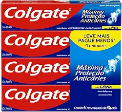 Colgate Máxima Proteção Anticáries 90g (4 unidades)