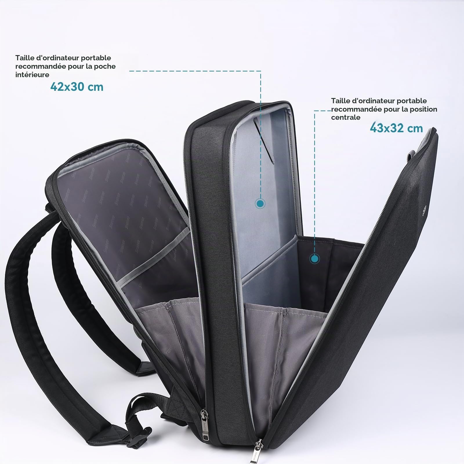 Smatree Sac à dos rigide pour ordinateur portable, compatible avec ASUS ROG Strix SCAR 18, ROG Strix G18, ROG Strix Scar 17,3", ROG Strix Scar 17, ROG Strix SCAR 17 - Noir, Noir , taille unique