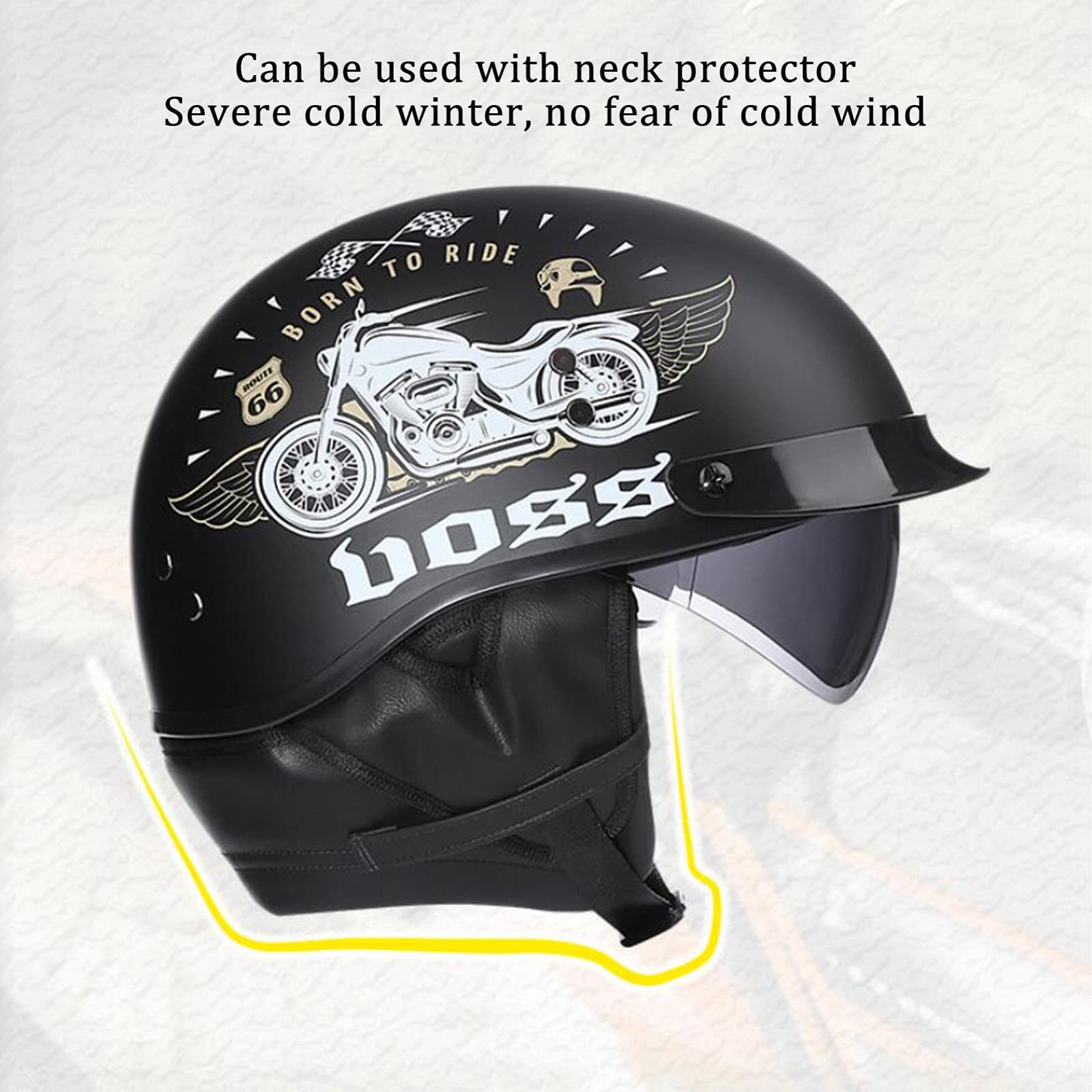 Con visiera parasole Casco jet scooter 3/4 Mezzo