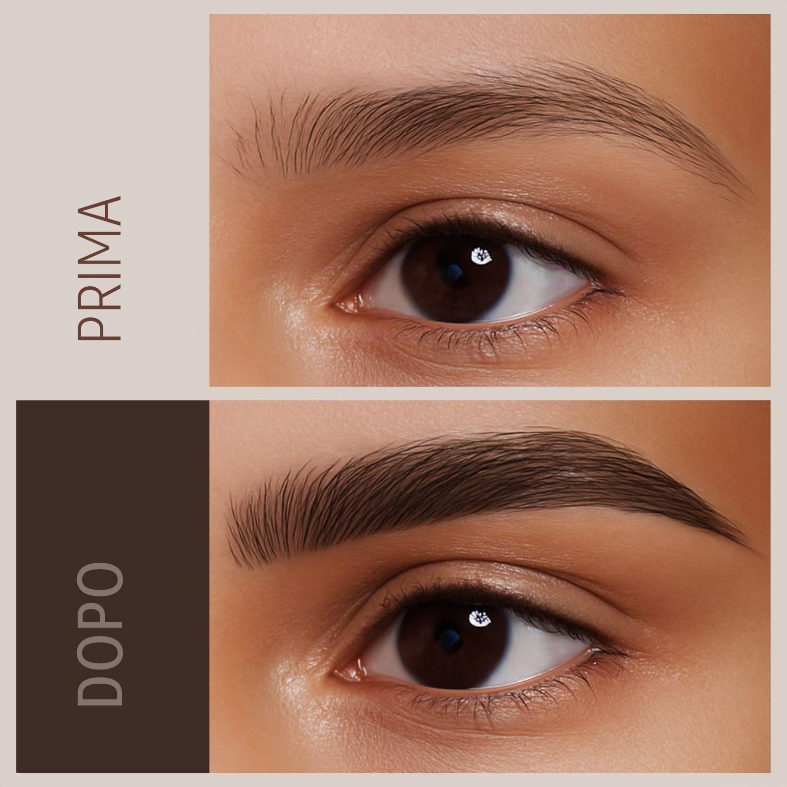 2CHILL Matita per Sopracciglia Curva a 30°, Penna per Sopracciglia Professionale 2 in 1, Penna per Sopracciglia Waterproof a 4 Punte, Microblading Intenso per Donne, Trucco a Lunga Tenuta (Marrone