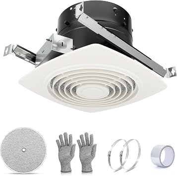 505 Bathroom Exhaust Fan 8 Inch Ceiling Ventilation Fan