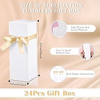 Vista 2 de Qilery 24 Piezas Cajas de Regalo de Navidad para Vasos de Sublimación Caja de Regalo con Cinta para Vasos en Blanco de Prensa de Calor de 12 oz, 20