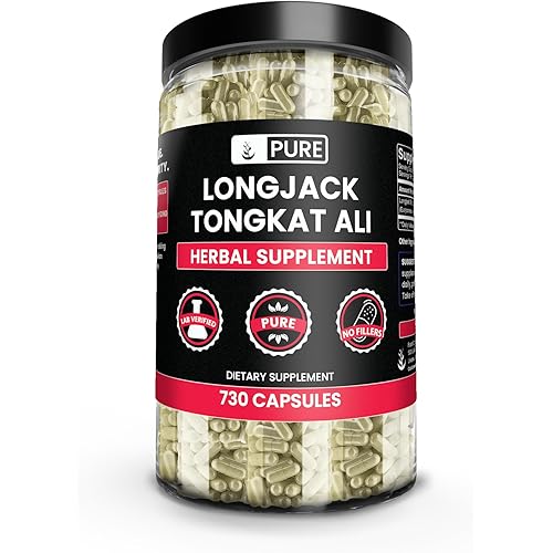Pure Original Ingredients Longjack (Tongkat Ali) (730 Capsules) No Magnesium Or Rice Fillers, Always Pure, Lab Verified