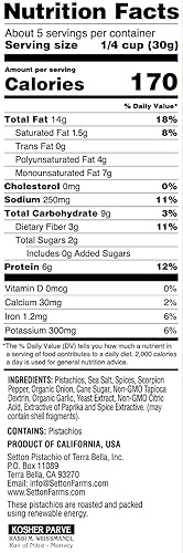 Miniatura 8 de Setton Farms Pistachos sabor extremo de pimienta escorpión naturalmente sazonado tostado en seco sin cáscara proyecto verificado sin OMG sin gluten
