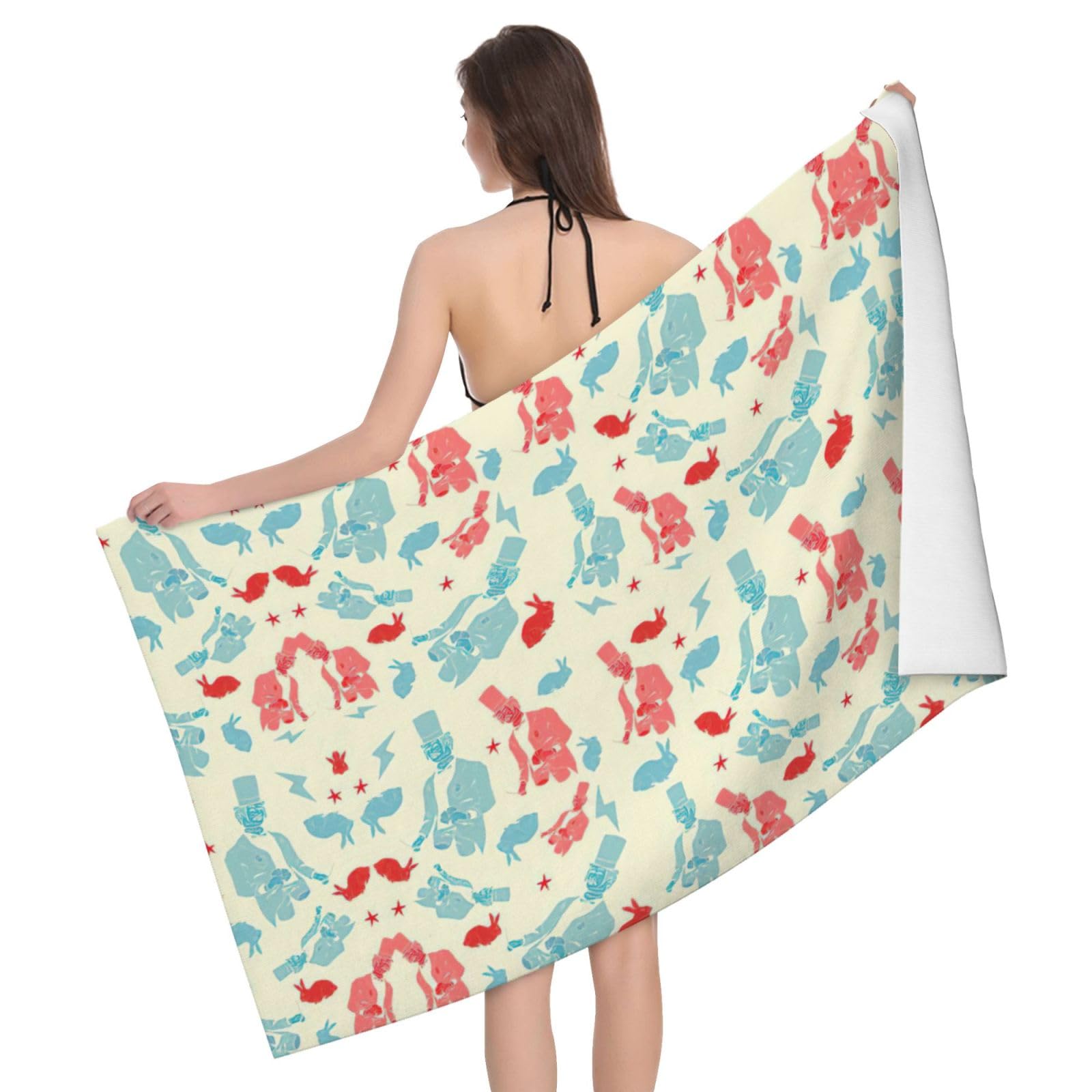 Serviette de bain microfibre lapin pour la douche et piscine