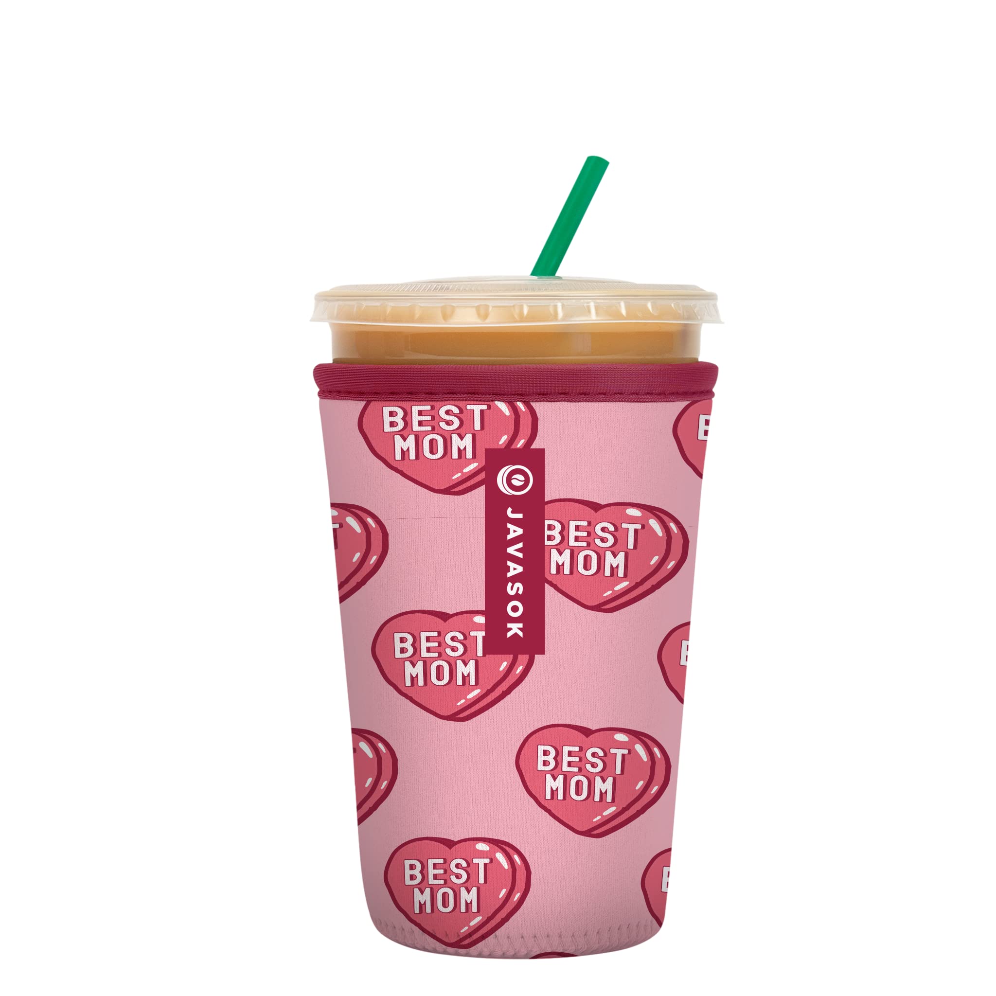 Sok It JavaSok Iced Coffee & Cold Soda Insulated Neoprene Cup Sleeve (Dear Mom, Medium: 22-28oz)