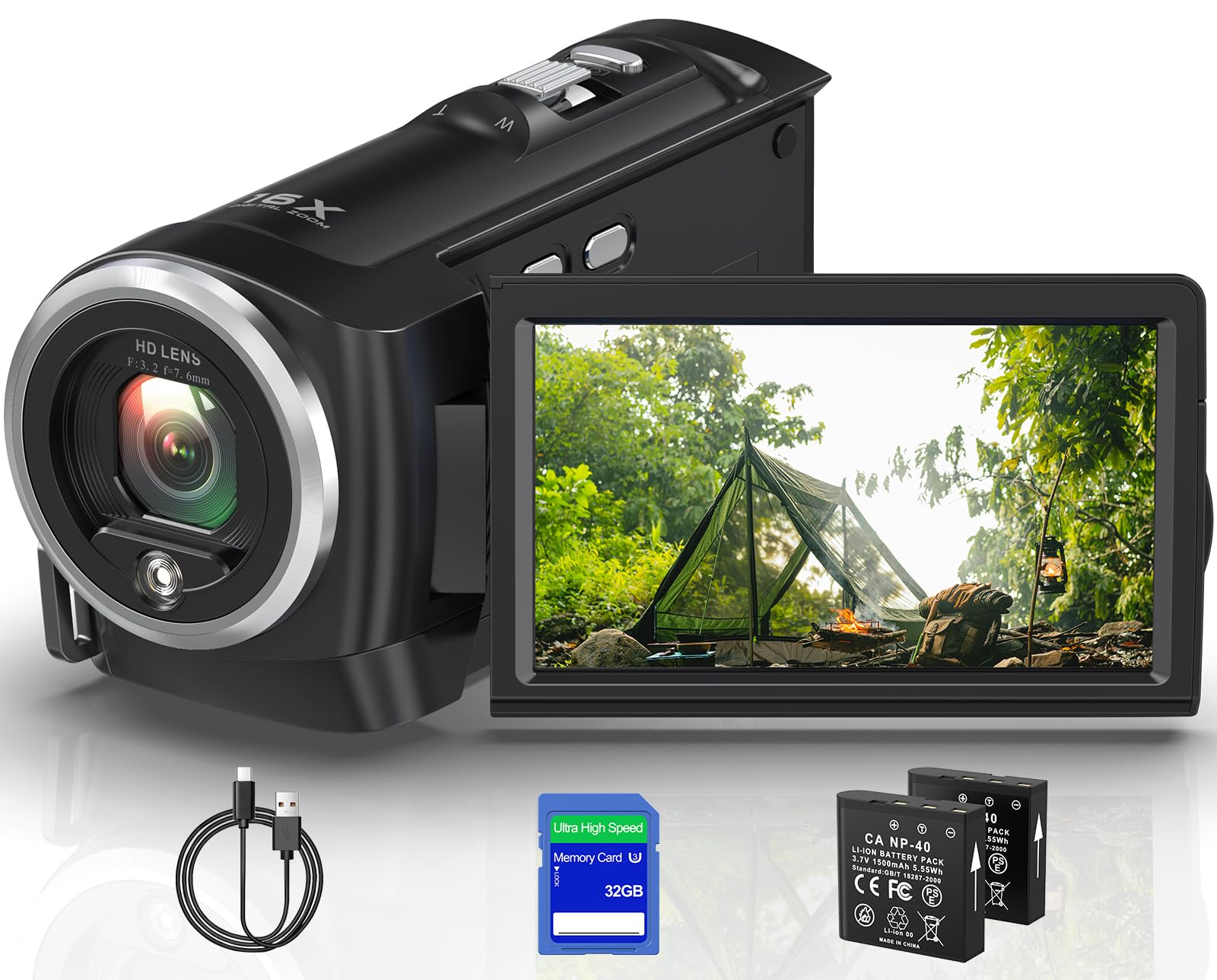 2.7K Video Camera Camcorder QHD 56MP YouTube